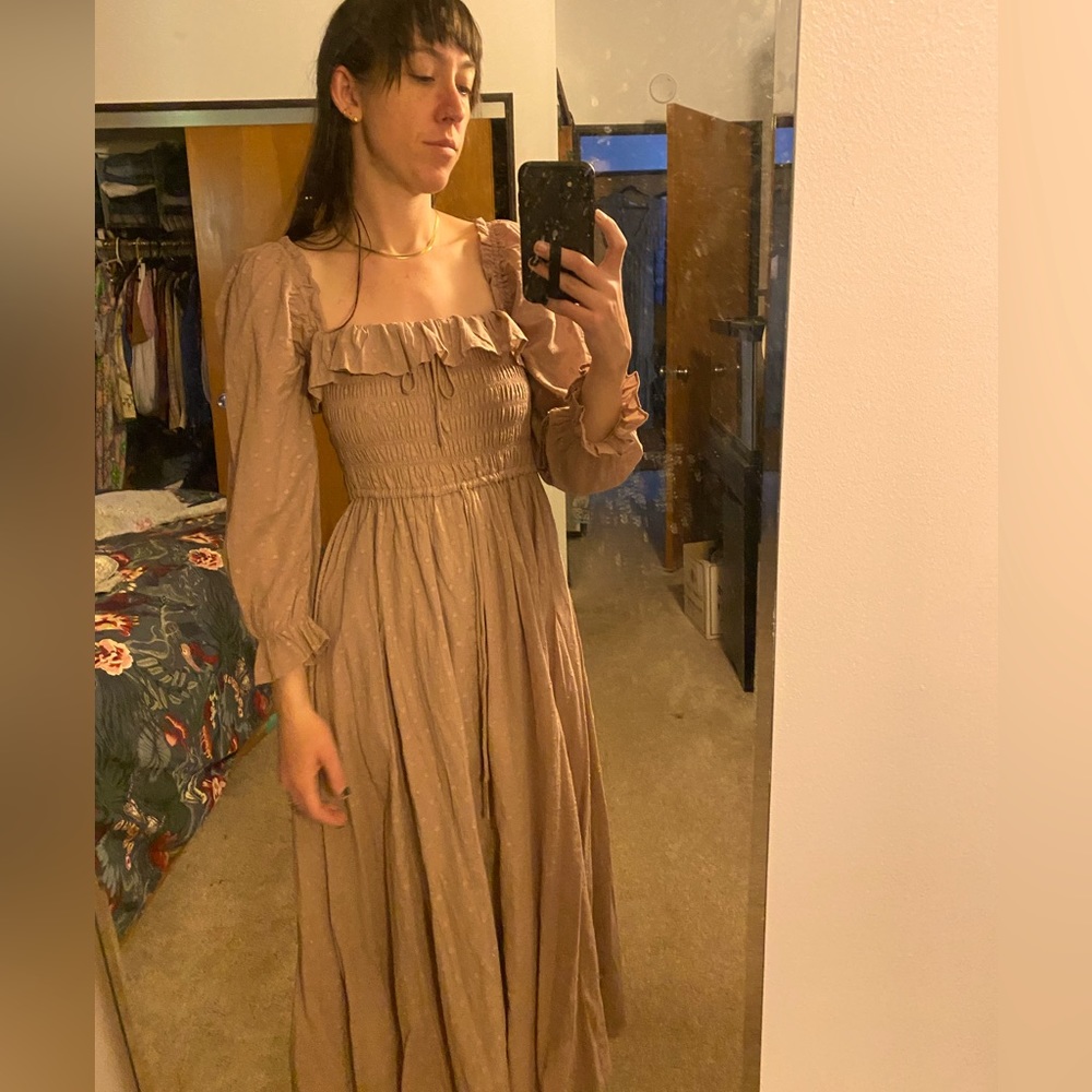 Ruffle maxi dress